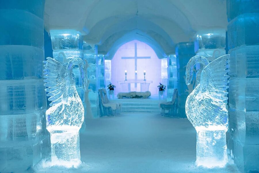 Alta: Igloo Ice Hotel and Hiking to the Frozen Waterfall. - A five-hour outing with pickup from anywhere in Alta