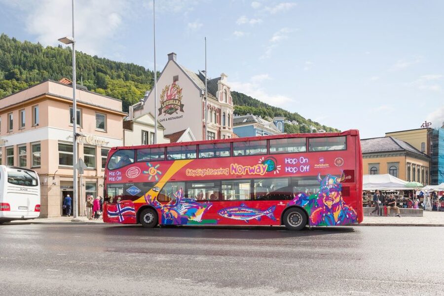 Bergen: City Sightseeing Hop-On Hop-Off Bus Tour - Start at Skolten and get your Bergen bearings