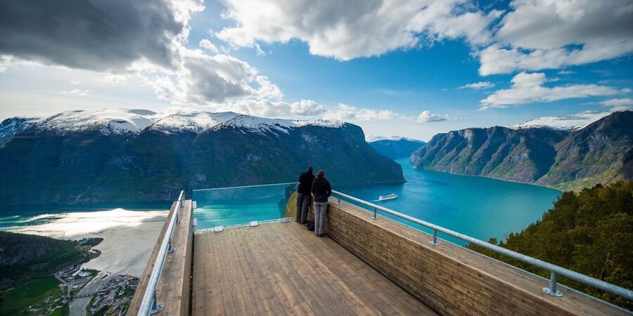 Bergen: Nærøyfjorden, Flåm, and Stegastein Guided Bus Tour - Tvindefossen begins the scenic route