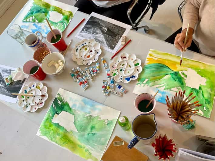 Bergen: paint Norwegian landscape with watercolor - Painting Norway in a Bergen Studio