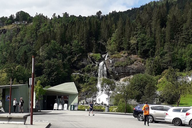 Bride's Veil and Steinsdalsfossen waterfalls with sceneries of Hardanger Fjord - Goldfish Lake and an unusual local story