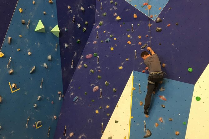 Climb one of Norway's Highest Indoor Climbing Wall - The wall, auto-belays, and bouldering area