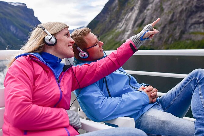 Fjord Sightseeing Tour by Boat in Geiranger - The Suitor and its bottle-shaped rock face