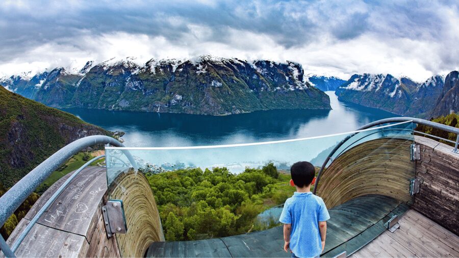 Flåm Flexible Tour with Stegastein, cruise and train include - Stegastein Viewpoint and the summer traffic problem