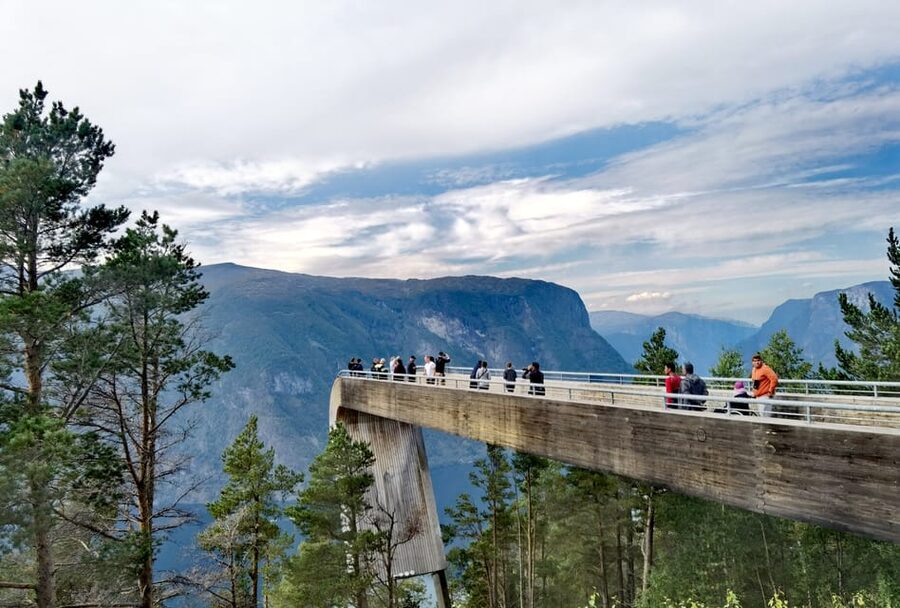 Flåm Flexible Tour with Stegastein, cruise and train include - Optional routes: Aurland, Borgund, and Viking Valley