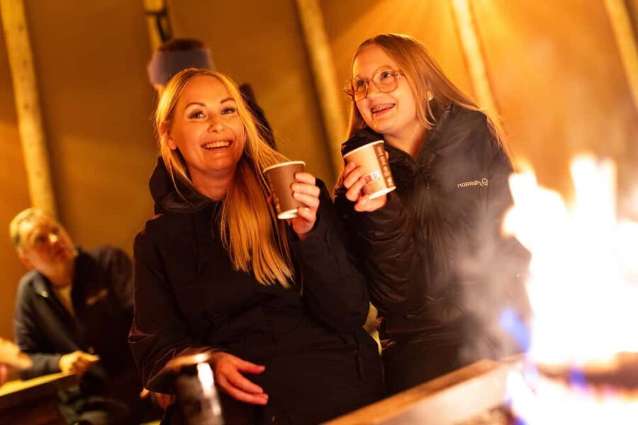 From Narvik: The Northern Lights Arctic Train Guided Tour - A campfire, pastry, and hot drink at 373 meters