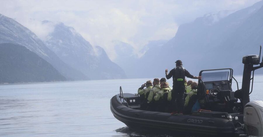 From Stavanger: RIB Tour to Lysefjord - Leaving Stavanger in a warm floating suit