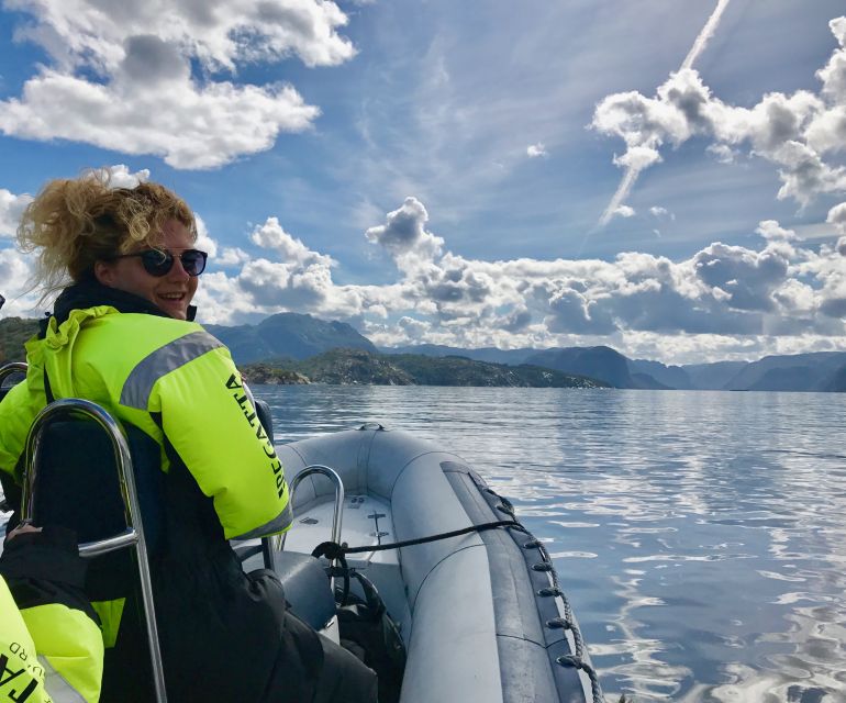 From Stavanger: RIB Tour to Lysefjord - Entering Lysefjord at RIB speed