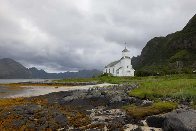 From Svolvaer: 2-Day Lofoten Highlights Photo Tour - Ramberg Beach and the first wide views
