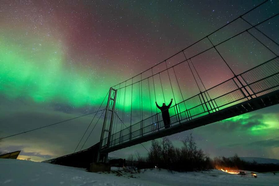 From Tromsø: Aurora Minibus Chase with Portrait and Hot Meal - The drive uses more than one kind of sky check