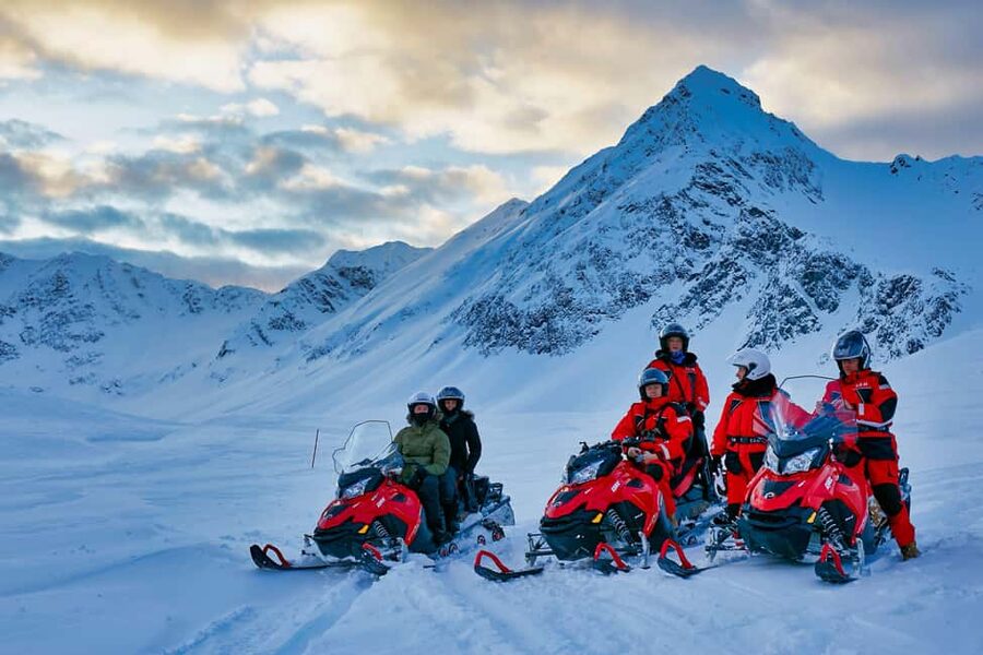From Tromsø: Lyngen Alps Guided Snowmobile Tour - From Tromsø to the Lyngen Alps