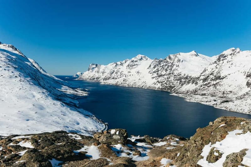 From Tromsø: Snowshoeing Hike with Picnic Lunch and Photos - From Tromsø to Kvaløya in about an hour