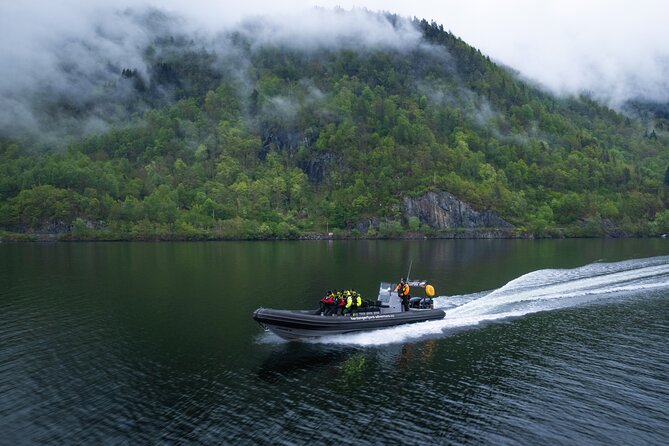 Fyksesund majestic RIB Adventure from Øystese - Waterfalls, remote homes, and a little RIB speed