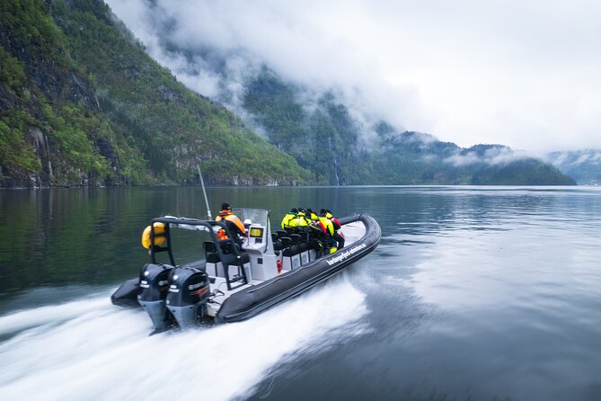 Fyksesund majestic RIB Adventure from Øystese - Passing under the Fyksesund Bridge