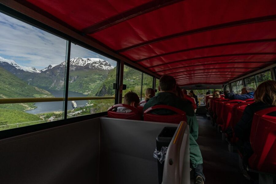 Geiranger: City Sightseeing Hop-On Hop-Off Bus Tour - The steep ride through Geiranger