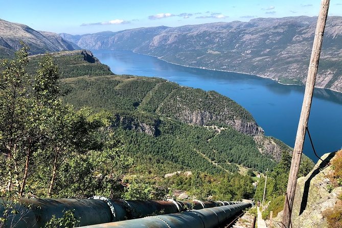 Guided hike to Florli 4,444 steps - The ferry puts Lysefjord in perspective