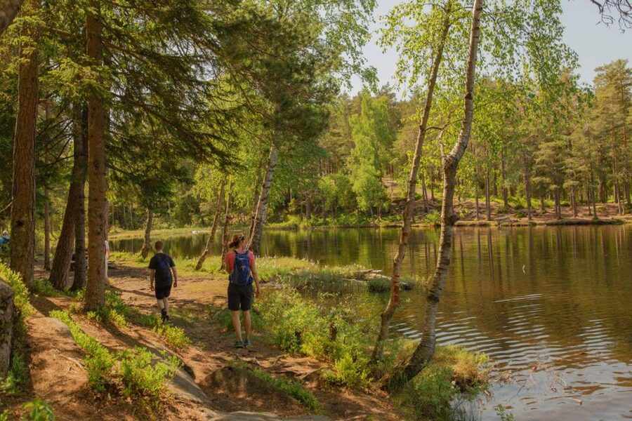 Lake walk and campfire - Returning to Oslo after the fire