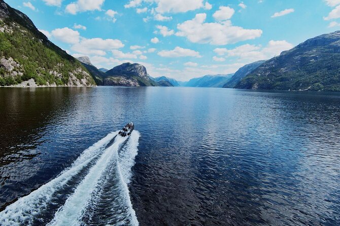 Lysefjorden & Pulpit Rock RIB-Safari from Stavanger - Racing from the city toward Lysefjord