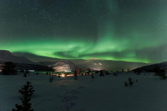 Minibus Northern Lights Chase with Photography from Tromsø - Campfire, soup, and Arctic comfort