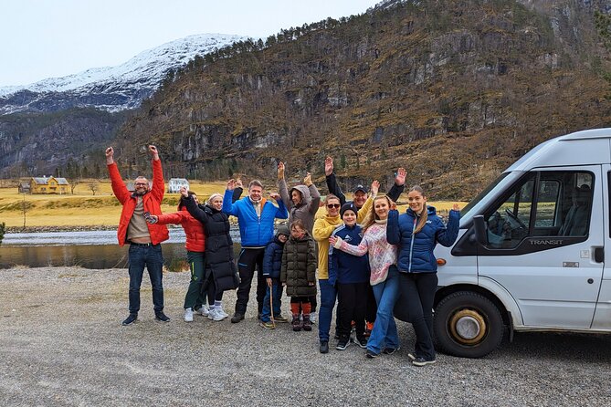 Mostraumen Golden Circle Fjordtour from Bergen – Group or Private - Vikanes, mirror-like water, and changing weather