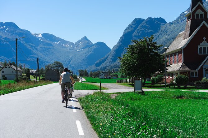 Olden: Fjord e-bike tour - Olden Old Church and the feel of the town