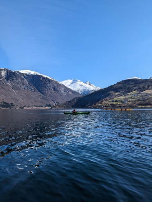 Olden: Guided beginner friendly fjord kayaking.Local company - The guides: instruction with a local touch