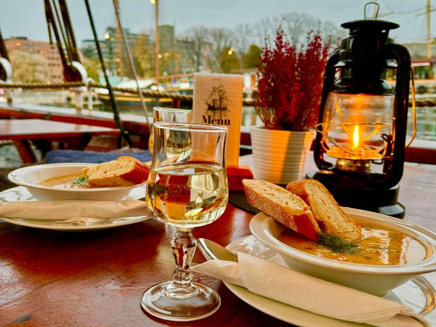Oslo: Skyline in Winter With Fish Soup Cruise - A wooden ship with a warmer sense of place
