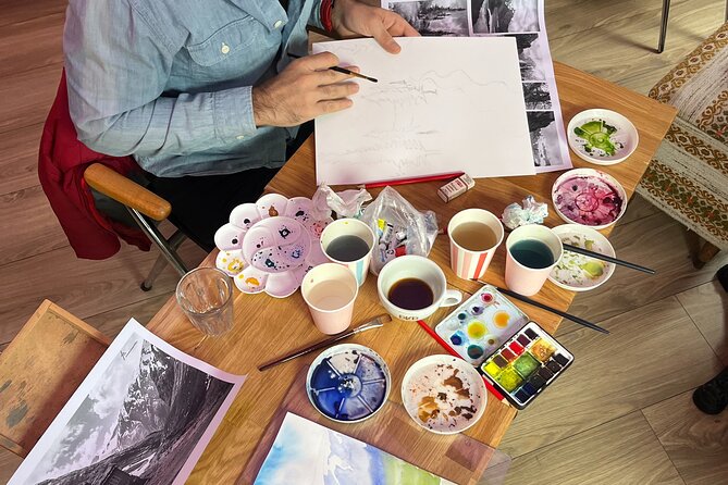 Paint Norwegian landscape with watercolor in Bergen - Meeting Joanna at JM Atelier in central Bergen