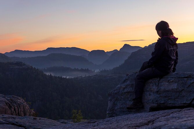 Preikestolen Sunrise Hike And Breakfast Buffet - Walking into the forest by headlamp