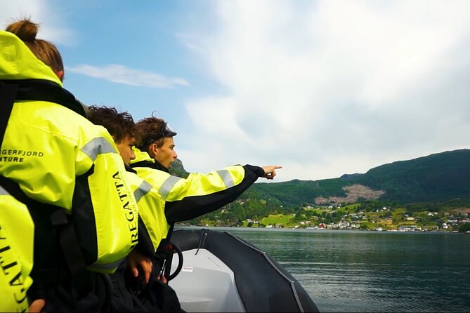 Scenic RIB adventure to Hardangerfjord & Fyksesund from Øystese - Kvamsøy, where weather and older traces meet