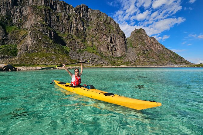 Sea Kayak Guided Tours on Skrova Island - The ferry from Svolvær starts the adventure
