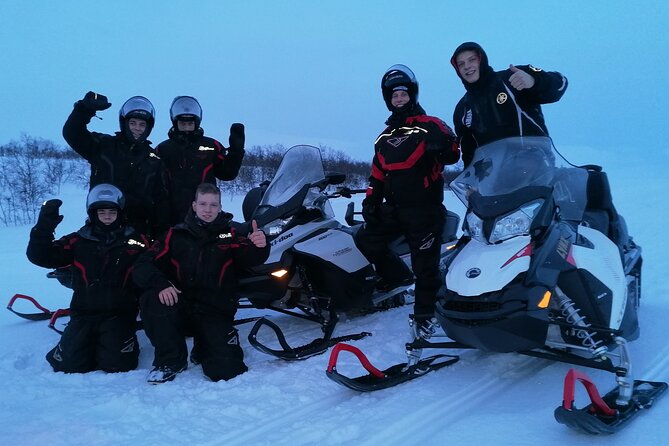 Snowmobile safari in the mountain plateau of Finnmarksvidda - Weather is part of the deal
