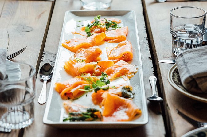 The Tromsø Food Walk, Taste your way through local history - A Norwegian snack surrounded by art