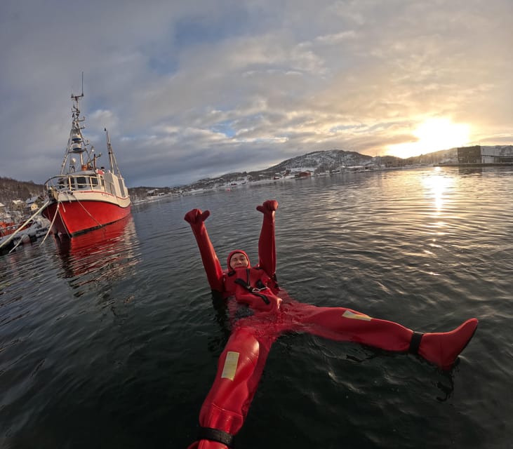 Tromsø: Arctic Fjord Floating in Survival Suit - The 20-minute safety briefing