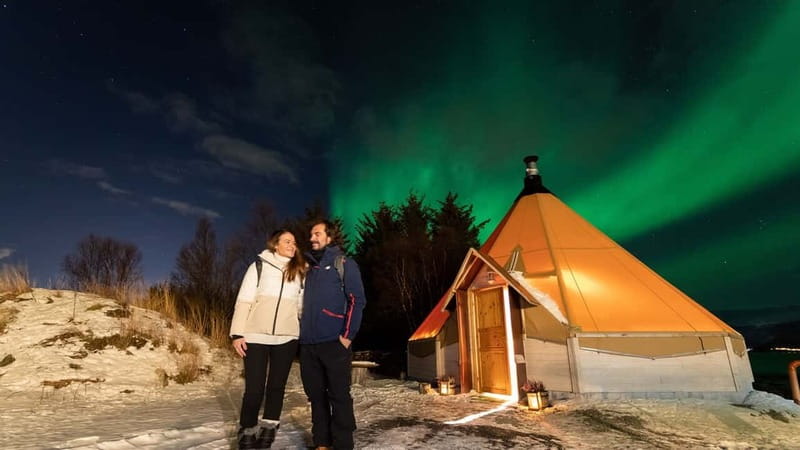 Tromsø: Aurora Safari Chase by big bus with Camp meal - Key points at a glance