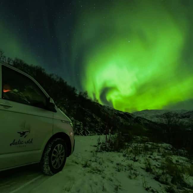 Tromsø: Northern Lights Chase by a comfortable bus - Why a moving bus helps with the aurora