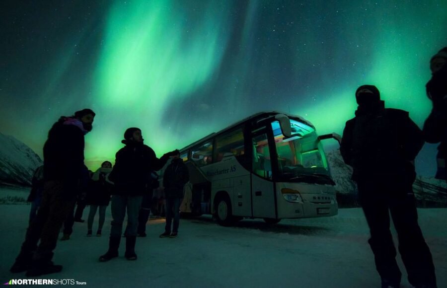 Tromso: Northern Lights Photography Tour by Bus (or miniBus) - Finding a viewpoint away from the city lights