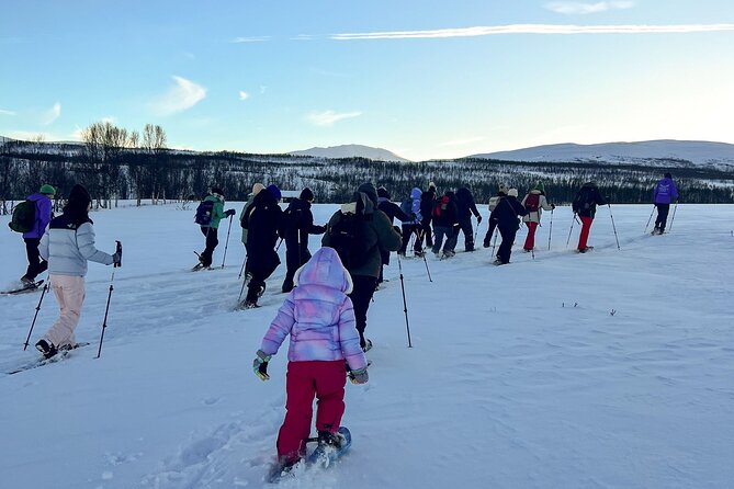 Tromso: Reindeer Feeding and Snowshoeing Tour with Lunch - Warm up inside a traditional gamme