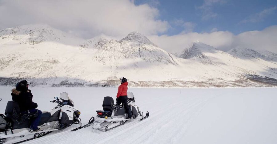 Tromsø: Scenic Arctic snowmobile safari in the Lyngen Alps - Crossing Ullsfjorden by ferry