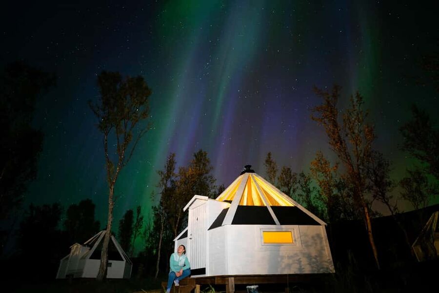 Tromsø: Snowmobile Safari with Aurora Crystal Lavvo Stay - Dinner, firewood, and the Crystal Lavvo